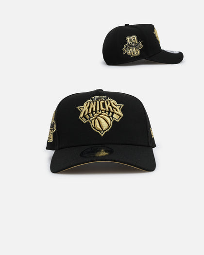 New Era New York Knicks 'NBA Gold Links' 9FORTY A-Frame Snapback Black/Gold