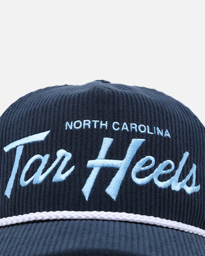 47 Brand North Carolina Tar Heels 'NCAA Corduroy Team Script' Corduroy Crossrope 47 Hitch Snapback Montego