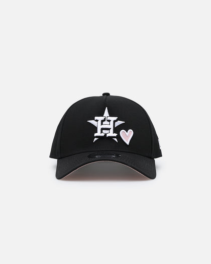 New Era Houston Astros 'Pink Satin Hearts' 9FORTY A-Frame Snapback Black/White
