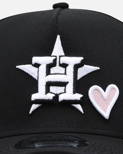New Era Houston Astros 'Pink Satin Hearts' 9FORTY A-Frame Snapback Black/White