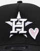 New Era Houston Astros 'Pink Satin Hearts' 9FORTY A-Frame Snapback Black/White