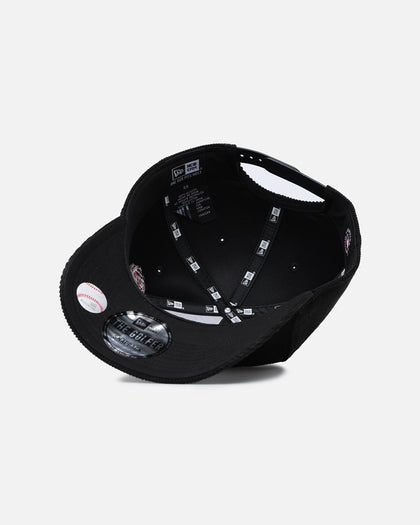 New Era Oakland Athletics 'Corduroy Roses' Golfer Pre-Curved Snapback Black Corduroy/White