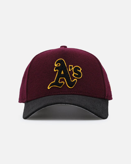 New Era Oakland Athletics 'Large Chenille' 9FORTY A-Frame Snapback Maroon