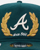 New Era Atlanta Braves 'Heritage Golf' Pre-Curved Golfer Snapback Cilantro Green