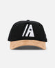 New Era Houston Astros 'Corduroy Suede' Pre-Curved Golfer Snapback Washed Black