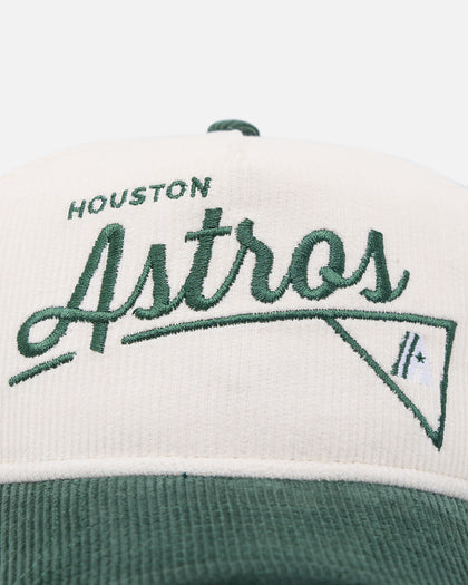 New Era Houston Astros 'Heritage Golf' Pre-Curved Golfer Snapback Chrome White