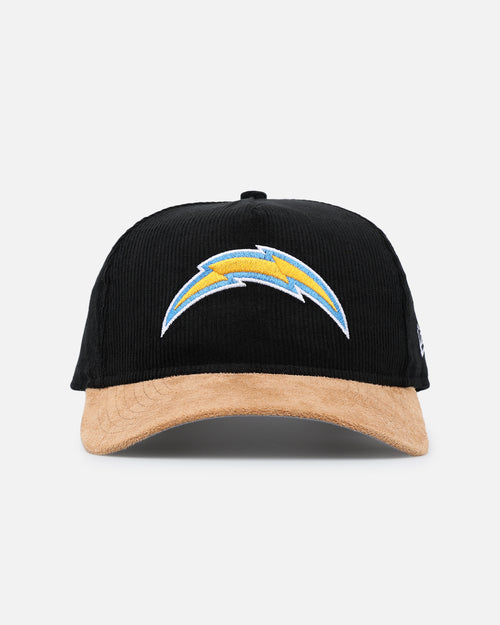New Era Los Angeles Chargers 'Corduroy Suede' Pre-Curved Golfer Snapback Washed Black