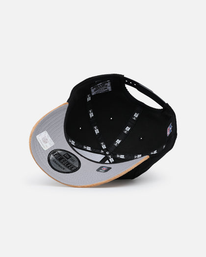 New Era Miami Dolphins 'Corduroy Suede' Pre-Curved Golfer Snapback Washed Black