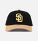 New Era San Diego Padres 'Corduroy Suede' Pre-Curved Golfer Snapback Washed Black