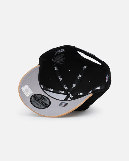 New Era San Francisco 49ers 'Corduroy Suede' Pre-Curved Golfer Snapback Washed Black