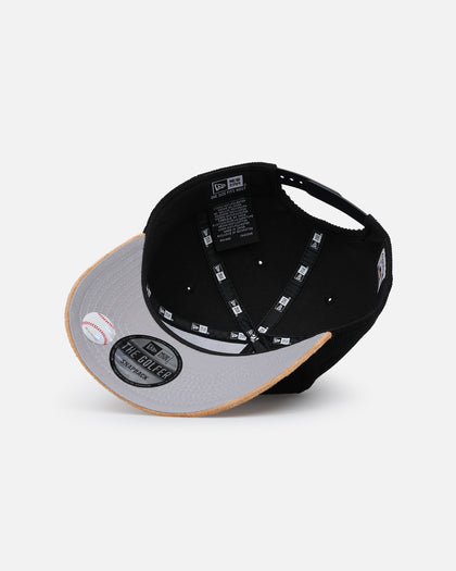 New Era San Francisco Giants 'Corduroy Suede' Pre-Curved Golfer Snapback Washed Black