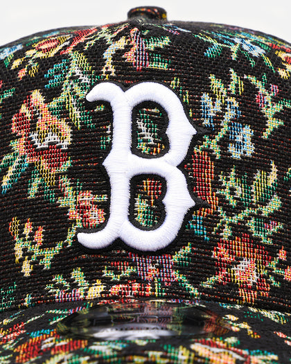 New Era Boston Red Sox 'Black Floral Tapestry' 9FORTY A-Frame Trucker Snapback Tapestry
