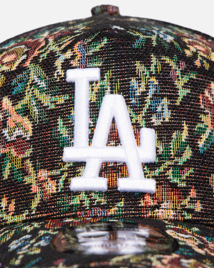 New Era Los Angeles Dodgers 'Black Floral Tapestry' 9FORTY A-Frame Trucker Snapback Tapestry