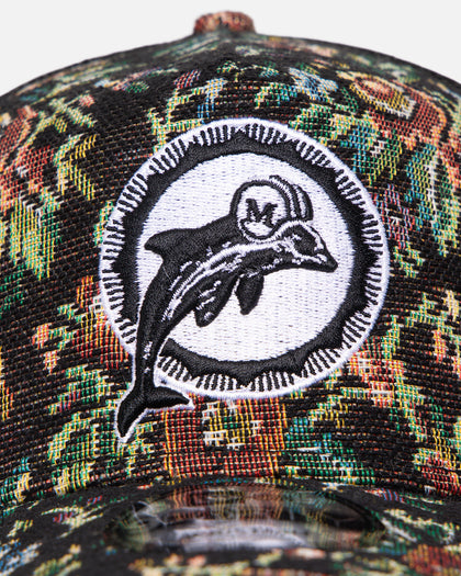 New Era Miami Dolphins 'Black Floral Tapestry' 9FORTY A-Frame Trucker Snapback Tapestry