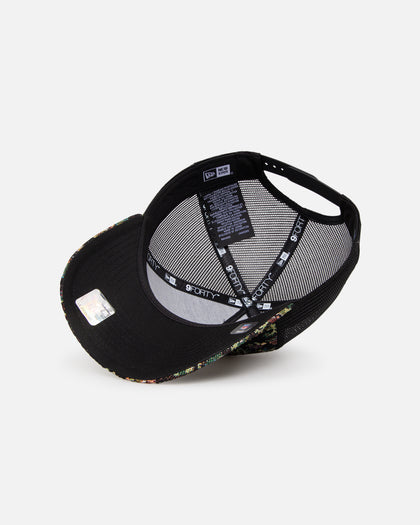 New Era Miami Dolphins 'Black Floral Tapestry' 9FORTY A-Frame Trucker Snapback Tapestry