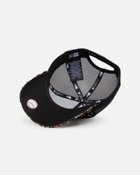 New Era New York Yankees 'Black Floral Tapestry' 9FORTY A-Frame Trucker Snapback Tapestry
