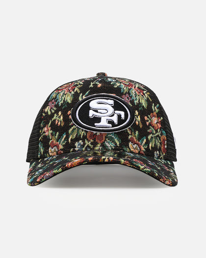 New Era San Francisco 49ers 'Black Floral Tapestry' 9FORTY A-Frame Trucker Snapback Tapestry
