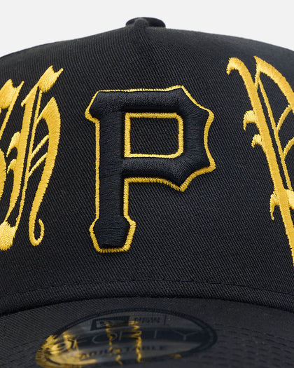 New Era Pittsburgh Pirates 'Goth Script' 9FORTY A-Frame Snapback Black/Gold