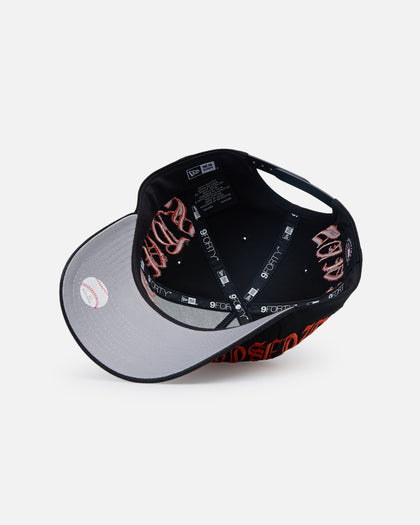 New Era San Francisco Giants 'Goth Script' 9FORTY A-Frame Snapback Orange/Black