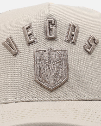 Pro Standard Vegas Golden Knights Pinch Front Trucker Snapback Taupe
