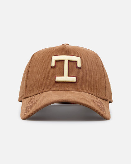 New Era Texas Rangers 'Ornamental Corduroy' 9FORTY A-Frame Snapback Tan