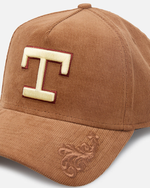 New Era Texas Rangers 'Ornamental Corduroy' 9FORTY A-Frame Snapback Tan