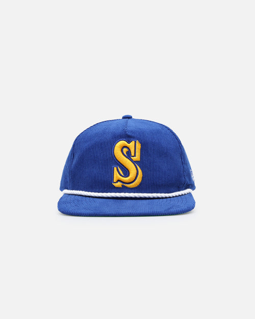 New Era Seattle Mariners 'Throwback Corduroy' Golfer Snapback Royal