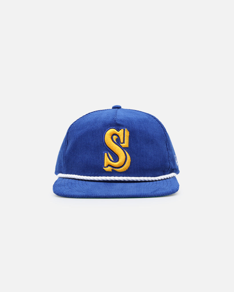 New Era Seattle Mariners 'Throwback Corduroy' Golfer Snapback Royal