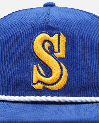 New Era Seattle Mariners 'Throwback Corduroy' Golfer Snapback Royal