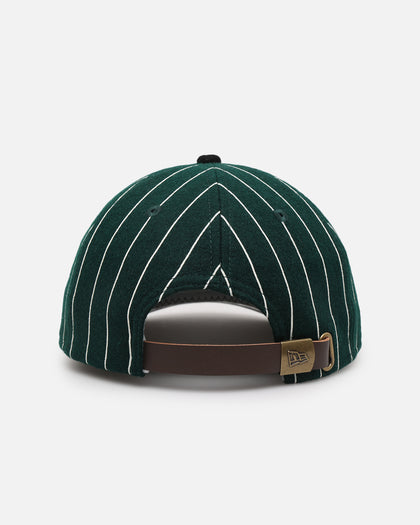 New Era Los Angeles Dodgers 9FIFTY Retro Melton Pinstripe Strapback Dark Green/Black
