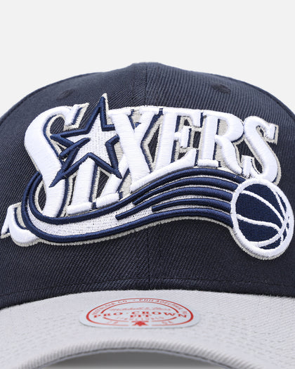 Mitchell & Ness Philadelphia 76ers 'College Twist' Pro Crown Snapback Blue/Grey