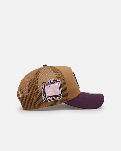 New Era Boston Red Sox 'Rustic Rose' 9FORTY A-Frame Trucker Snapback Wheat