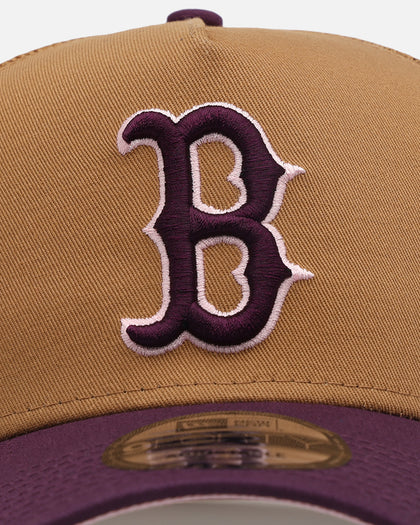 New Era Boston Red Sox 'Rustic Rose' 9FORTY A-Frame Trucker Snapback Wheat
