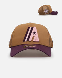New Era Houston Astros 'Rustic Rose' 9FORTY A-Frame Trucker Snapback Wheat