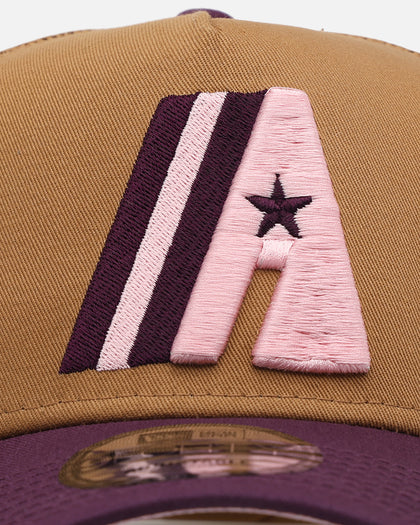 New Era Houston Astros 'Rustic Rose' 9FORTY A-Frame Trucker Snapback Wheat