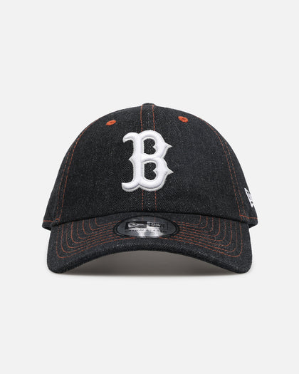 New Era Boston Red Sox "Black Denim" Classic Casual Strapback Black Denim/Rust Contrast