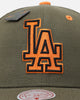 Mitchell & Ness Los Angeles Dodgers 'Harmony Of Hues' Pro Crown Snapback Olive/Orange
