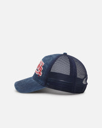 Von Dutch Washed Twill Trucker Snapback Navy