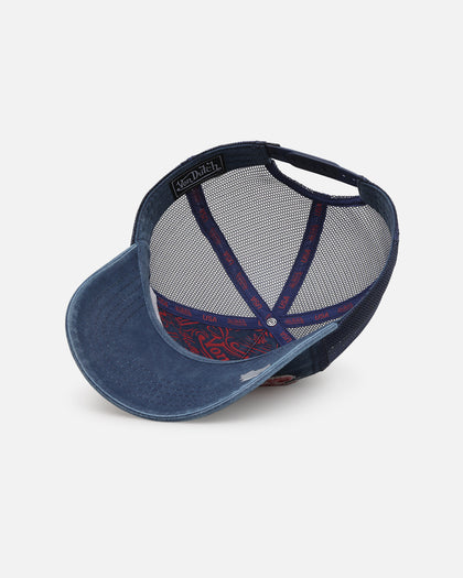 Von Dutch Washed Twill Trucker Snapback Navy