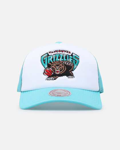 Mitchell & Ness Vancouver Grizzlies Team Foam Trucker Snapback Aqua/White