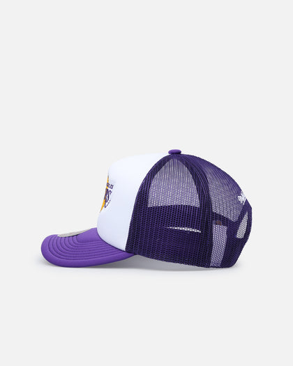 Mitchell & Ness Los Angeles Lakers Team Foam Trucker Snapback Purple/White