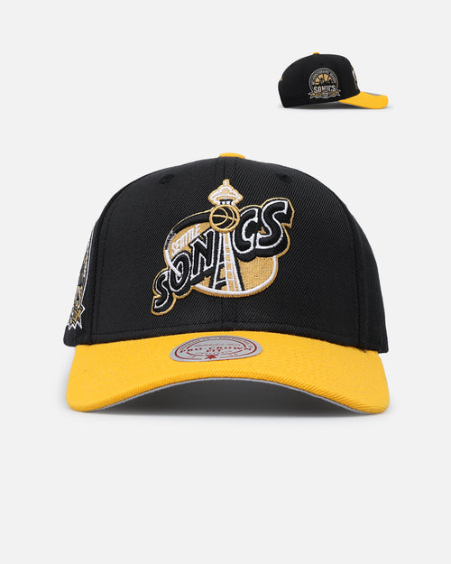 Mitchell & Ness Seattle SuperSonics "Enter The Dragon" Pro Crown Snapback Black/Ochre