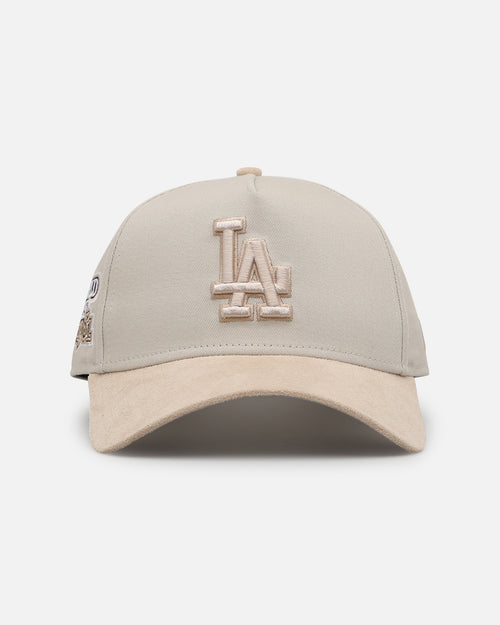 New Era Los Angeles Dodgers 'Cream Suede' 9FORTY A-Frame Strapback Stone/Oatmilk