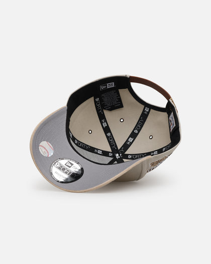 New Era Los Angeles Dodgers 'Cream Suede' 9FORTY A-Frame Strapback Stone/Oatmilk