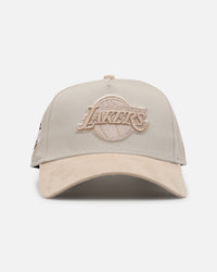 New Era Los Angeles Lakers 'Cream Suede' 9FORTY A-Frame Strapback Stone/Oatmilk