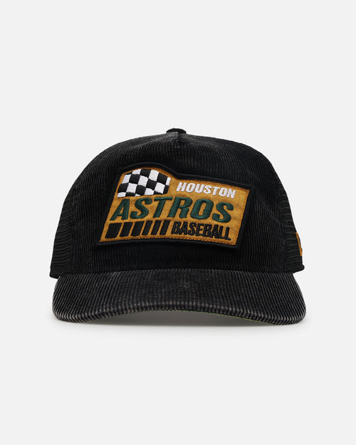 New Era Houston Astros 'Washed Cord Racer' Corduroy Golfer Trucker Snapback Washed Black