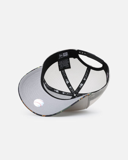 New Era Pittsburgh Pirates "Camo Visor" 9FORTY A-Frame Trucker Snapback Stone/Olive