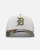 New Era Detroit Tigers "Camo Visor" 9FORTY A-Frame Trucker Snapback Stone/Olive