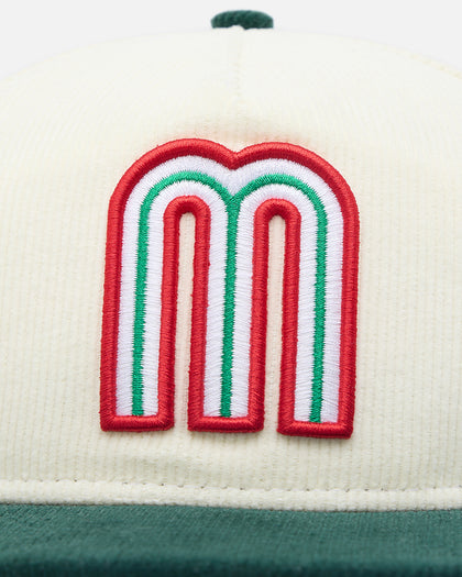 New Era Mexico National Baseball Team 'Mexican Cord Golfer' Corduroy Golfer Snapback Chrome