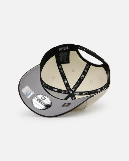 New Era Philadelphia Eagles 'Leather Visor' 9FORTY A-Frame Snapback Chrome White/Black